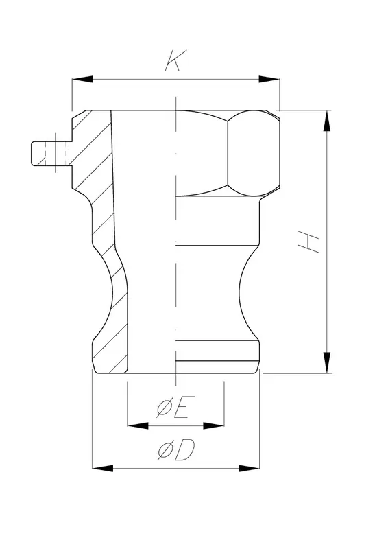 Adaptador roscado hembra